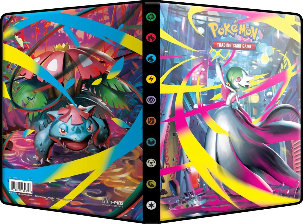 Ultra Pro - Mega Evolution 4-Pocket Portfolio for Pokemon (80 double-sleeved cards + 4 oversized cards)